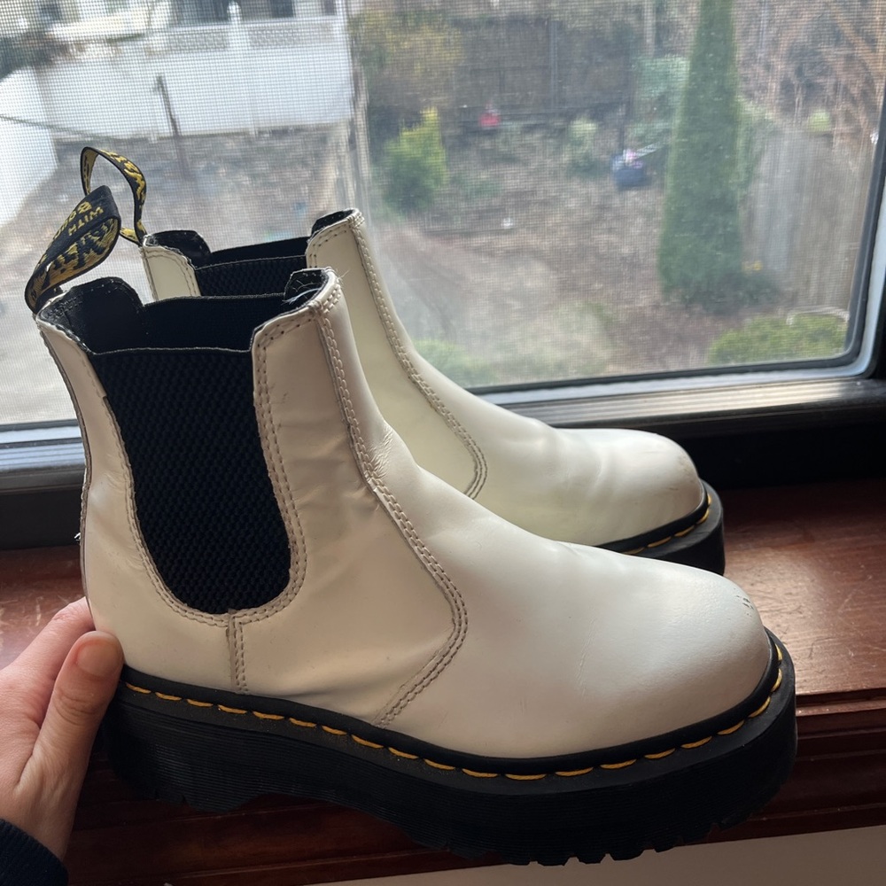 White Dr Marten Boots